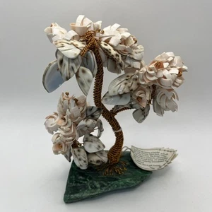 Vintage 70’s Twisted Copper Wire Bonsai CHERRY BLOSSOM Tree On Stone Base MCM - Bild 1 von 9