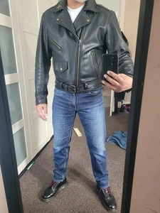 vintage hein gericke leather Motorcycle jacket,Perfecto, Med, rare ! - Picture 1 of 19