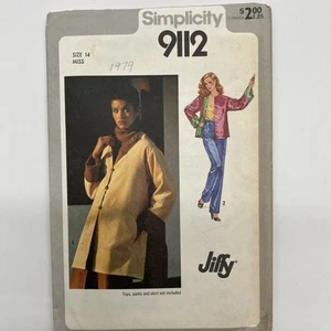 Simplicity 9112 Reversible Jacket In 2 Lengths Size 14 Vintage 1979 Uncut - Picture 1 of 3
