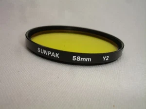 SUNPAK 58mm yellow filter Y2 - Picture 1 of 2