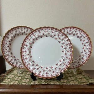 Spode Fleur-de-lys Plate 10.6in (27cm), Used Japan Set of 3 - Picture 1 of 9