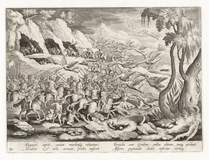 Caza de cuervos caza de aves caza de cuervos Stradanus Venationes Ferarum grabado 1578 - Imagen 1 de 1