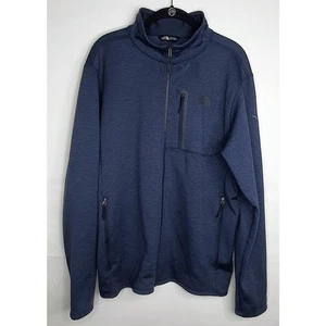 Men's Fleece Jacket Blue/Gray Full Zip Breathable Polyester By The North Face, L - Picture 1 of 9