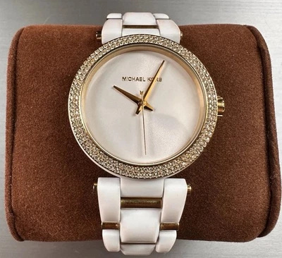 MICHAEL KORS Women’s Watch MK4315 White Acetate and Gold-Tone - Image 1 of 4