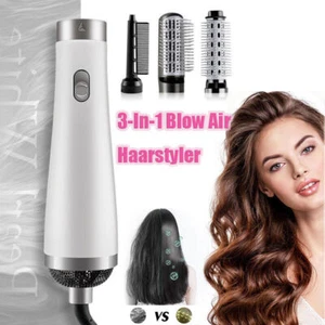 3in1 Hot Air Styler and Rotating Hair Dryer Brush Hair Straightener Curler Comb - Picture 1 of 8