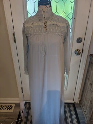 Дамы винтажный Baby синий длинным рукавом с подкладкой ночная рубашка размер 32 на Adonna - Изображение 1 из 4