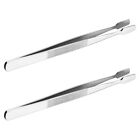 Stainless Steel Stamp Tweezers for Collectors - 2pcs-QH