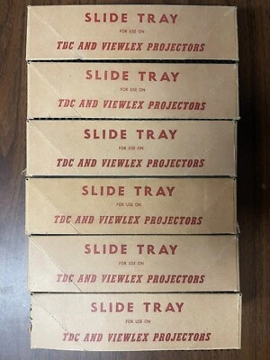 Lot of 6 Vintage Bell & Howell Micro-Fit 30 Slide Trays with cardboard lids - Image 1 of 4