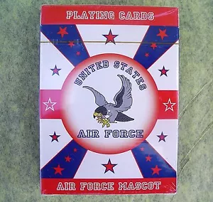 Mazo sellado de cartas de mascota de la fuerza aérea de los Estados Unidos Joe el Halcón - Imagen 1 de 12