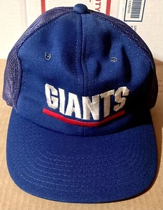SOMBRERO DE CAMIONERO DE CAMIONEROS DE NUEVA YORK GIANTS RARO DE COLECCIÓN AÑOS 90 AZUL AJUSTABLE - Imagen 1 de 7