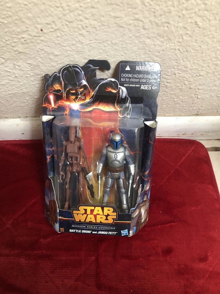 Jango Fett With Battle Droid Star Wars Mission Series Ms03 Action Figure 2 Pack