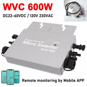 WVC 600W MPPT WIFI Solar PV Netzbinder Micro Wechselrichter DC 22V-60V auf AC110V 220V - Bild 1 von 11