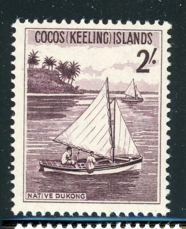 Islas Cocos 5 SG5 MNH 1963 2sh púrpura nativo Dukong CV$7 Foto 1 de 1