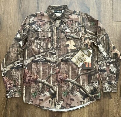 Vintage Men’s Mossy Oak Break Up Infinity Ripstop Long Slv Button Up Size Medium - Image 1 of 4