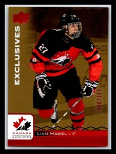 2017-18 Upper Deck Team Canada Juniors Red Exclusives #62 Liam Hawel 080/199 !!
