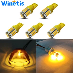 5x Amber Roof Cab Marker Clearance LED Bulbs Lights for 1999-2014 FORD F250 F350 - Picture 1 of 7