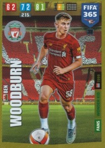 033 LIVERPOOL.FC - WOODBURN BEN # WALES PANINI CARD FIFA 365 - 2020