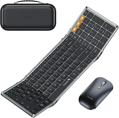 Foldable Keyboard and Mouse, Folding Bluetooth Keyboard Mouse Combo for Business - Image 1 of 4