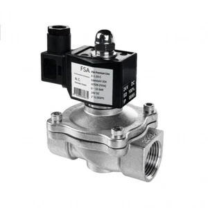 FSA Magnetventil Edelstahl 304 1" 24V DC 0-10 bar Viton stromlos geschlossen - Bild 1 von 7