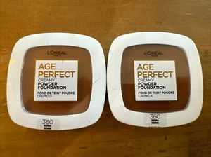 2 L'OREAL AGE PERFECT CREAMY POWDER FOUNDATION 360 SIENNA - Picture 1 of 2