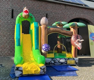 Hüpfburg Dino mit großer Rutsche und großer Sprungfläche - 2 Jahre Garantie - Bild 1 von 19