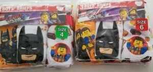 Jungen The Lego 2 Batman Movie 3 verschiedene Paar bunte Slips Größe 4 6 - Bild 1 von 4