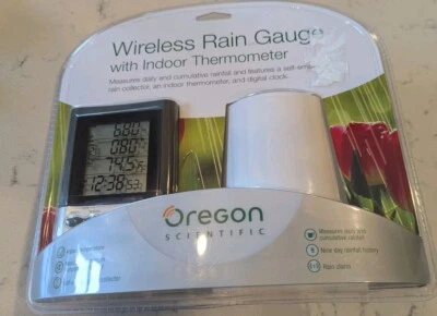 NEW Oregon Scientific PCR122 Wireless Rain Gauge RGR122 Rainfall History - Image 1 of 4