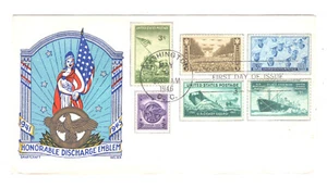 US   military   stamps  on  color  cachet   cover  1946  first  day  cover - Picture 1 of 1