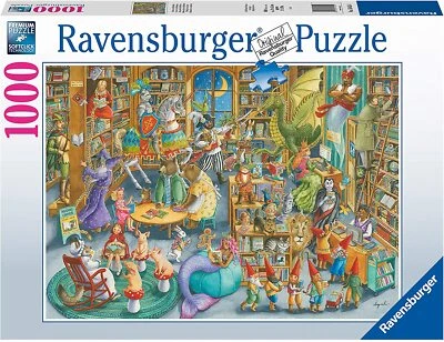 RAVENSBURGER PUZZLE 1000 PEZZI - MEZZANOTTE ALLA BIBLIOTECA 70x50cm  ART 16455 - Immagine 1 di 2