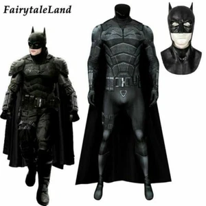 Abito Cosplay Batman 2022 Bruce Wayne Costume Uomo Adulto Con Casco Halloween - Foto 1 di 24