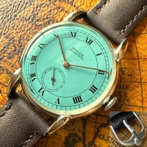 Rolex Marconi Antique Watches Vintage Wristwatch Green Blue 1930s 1940s Good - Picture 1 of 10