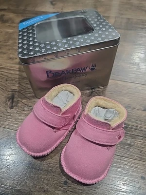 Nuevas Botas Bearpaw Skylar Bebé Niña Talla Infantil Rosa Foto 1 de 4