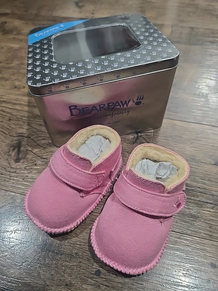 New Bearpaw Skylar Baby Girl Boots Sz Infant Pink - Image 1 of 4
