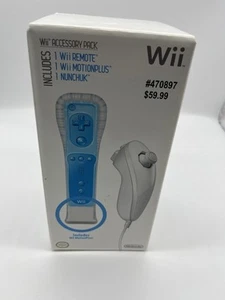 GENUINE WII MOTION + PLUS CONTROLLER REMOTE BLUE SEALED - Picture 1 of 5