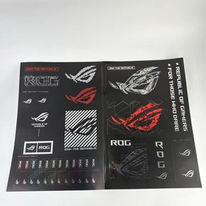 Brand New genuine ASUS ROG Republic of Gamers Stickers Set - Picture 1 of 6