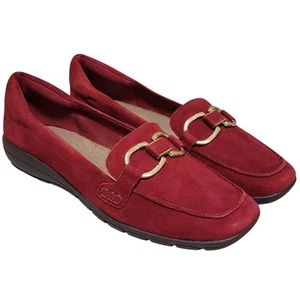 Easy Spirit Women Avienta Slip On Loafers Size US 9M Medium Red Leather - Picture 1 of 7