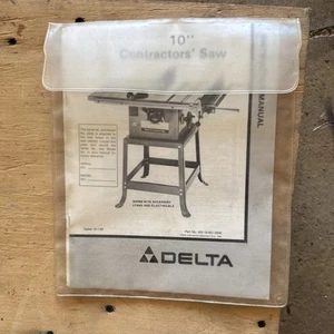 Delta Table Saw 1985 Model 10 Original Manual - Picture 1 of 2