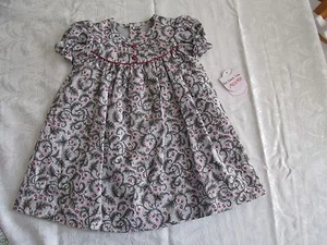 Smocked Bishop Dress Girls 12 Months 2 Piece 100% Cotton Viyela New NWT - Imagen 1 de 7
