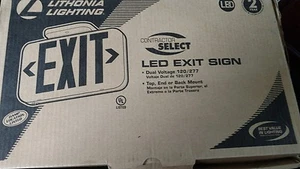 Insegna Uscita Emergenza LED Termoplastica Illuminazione Lithonia Nuova Rosso - Foto 1 di 7