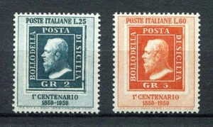s6802) ITALIA-ITALY REP. 1959 MNH** Cent. Sicilia 2v stamps on stamps - Afbeelding 1 van 1