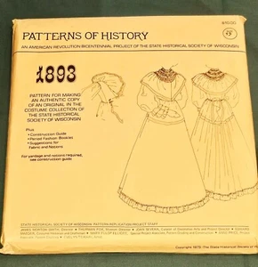 1893 Muster authentische Kopie Kostüm State Historic Soc of Wisconsin Größe 12 - Bild 1 von 5