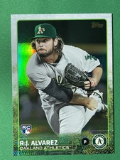 2015 Topps Series 2 R.J. Alvarez #689 RC Athletics Rainbow Foil Parallel MLB