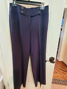 Bandolino Stretch Gabardine Black Straight Leg Pants - Size 8 - Picture 1 of 4