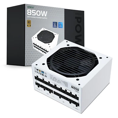 Vetroo 850W Power Supply Dual PCIe 5.1 ATX 3.1 Ready 80+ Gold Full Modular PSU - Image 1 of 4