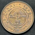 1898 South Africa 1 Penny Kruger Bronze Coin