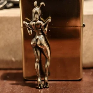 1 piece Sexy bunny girl's back with pure copper sticker suitable for Zippo - Picture 1 of 4