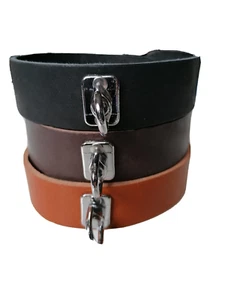 Dog collar leather collar approx. 3 cm wide adjustable roller buckle handmade - Picture 1 of 6