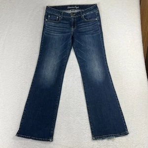 American Eagle Favorite Boyfriend Jean Womens 12 32.5x31 Denim Stretch Flare Y2K - Picture 1 of 10