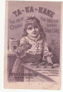 Ta-Ka-Kake Boston Sponge Cake Potter & Wrightington Brown Miller Farren c1880s