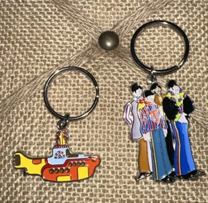 The Beatles Yellow Submarine Band Keychain Multi-Color Lot Of 2 - Picture 1 of 3